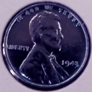 1943 Steel Penny, no mint mark, BRILLIANT UNC 68+